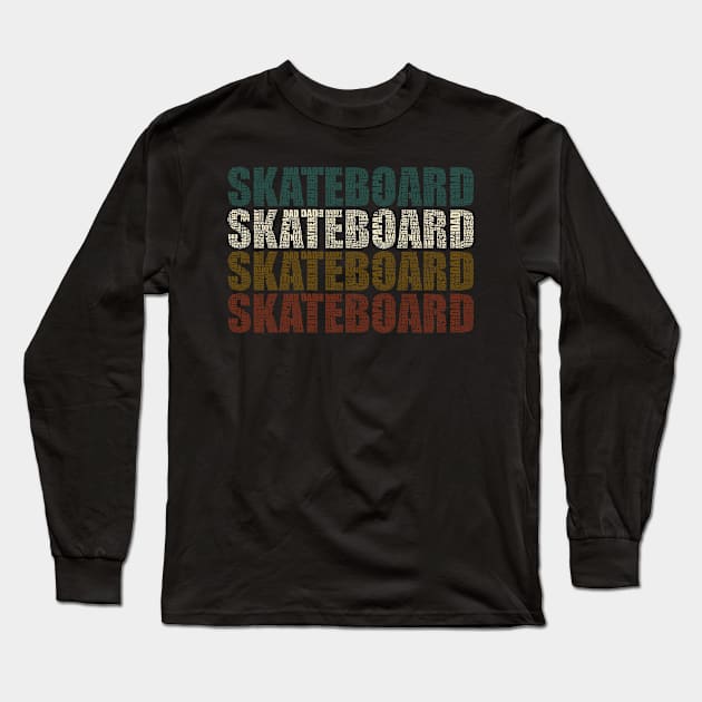 Skateboard Dad - Funny Skateboarding Lovers Gift For Papa Long Sleeve T-Shirt by DnB